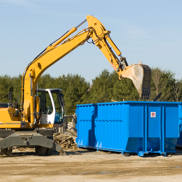 what size residential dumpster rentals are available in Castanea